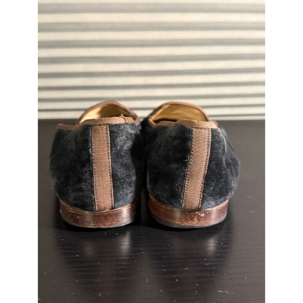 Stubbs & Wootton Horse Needlepoint Velvet Loafers Black Women’s Size 9 - Picture 8 of 10
